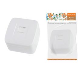 Компьютерная розетка TDM RJ-45 открытой установки IP20, белая Дача Народная SQ1824-0011 