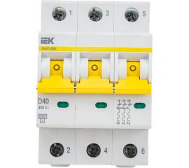 Автоматический выключатель IEK ВА47-60M 3Р 40А 6кА D MVA31-3-040-D 