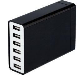 Сетевое зарядное устройство REXANT 6хusb, 1000ma, черное 16-0287 