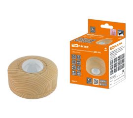 Датчик движения TDM ДДП-03С ""ЭКО"" 1200Вт, 10-900с, 6м, 3+Лк, 120 сбоку+360 сверху градусов, IP33, сосна SQ0324-0043 