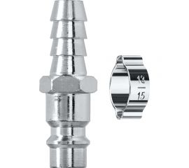 Переходник KRAFTOOL штуцер ""елочка"" 10 мм - рапид штуцер, с хомутом 06597-10 