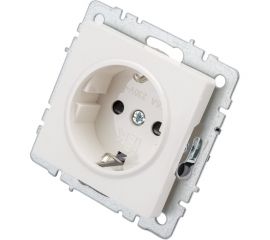 1-местная розетка IEK Brite рс14-1-0-брб с заземлением, с защитными шторками 16А, белый BR-R14-16-K01 