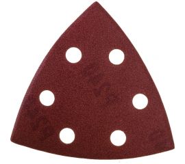 Треугольник абразивный на ворсовой подложке под липучку (5 шт; 93 мм; P240; 6 отв) MATRIX 73866 