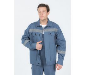 Мужской летний костюм с полукомбинезоном ООО ТД Пермодежда, серый, 96-100, 158-164 арт.864.865.4-1 