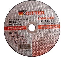 Круг отрезной (180 х 1,6 х 22,2 мм) LongLife HQ A46R-BF-T41 RITTER PS50180162 