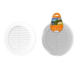 Решетка круглая с москитной сеткой и фланцем (200 мм, диаметр дымохода 150 мм, белая) TDM SQ1807-0094 