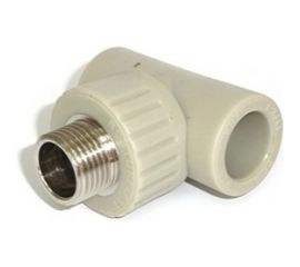 Тройник RTP комбинированный, наружная резьба PN25 D32х1/2"", серая 11000 