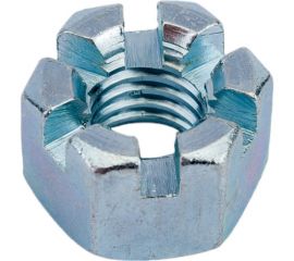 Корончатая гайка ЦКИ DIN 935 М10, прорезная, 8, Ц, SW 17, уп. 50 шт. 64021 