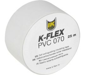 Лента для теплоизоляции K-FLEX 025-025 PVC AT 070 white R850CG020007W 