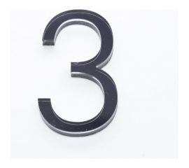 Цифра дверная 3 Brante LOFT 60 мм чёрная 150173 