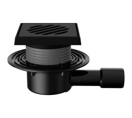 Сливной трап Fachmann регулируемый с гидрозатвором T 510.0 PNsG 150x150 горизонтальный выпуск 04.039 