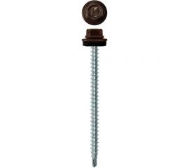 Кровельный саморез Daxmer 4,8x70 RAL 8019 100 шт. 304179 