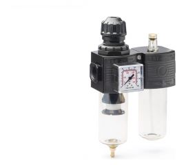 Блок подготовки воздуха фильтр с регулятором и манометром + лубрикатор E/22/3 1/2" ANI AH117111 