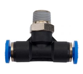 Тройник цанговый T-образный с наружной резьбой (1/8M; 4 мм) SHPI PT 04-R01 