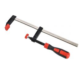 Столярная F-образная струбцина DELI dl110525z усиленная, 250x50 мм, максимальное усилие зажима 2000 Н, резьба 12 мм, штанга 5 мм 112048 