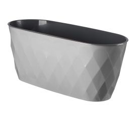 Горшок для цветов Idiland Laurel 354x152x150 мм, 5 л, с дренажной вставкой, серый 221611135/03 