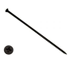 Саморез по дереву КРЕП-КОМП черный, 4,8x152, 10 шт. чд152мф 