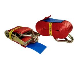 Стяжной ремень UVE 1,0/2,0 тн, 6 метров, 50 мм, укороченная трещотка RS2-50-2000-6 