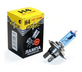 Лампа VOLTON галогенная, H4, 24 В, 75/70 Вт, Р43t +30% VLT1403U 