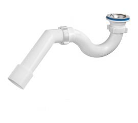 Сифон для душевого поддона ORIO 1 1/2x40 с переходной трубой 45 градусов 40-40/50 А-42587 