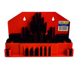 Набор станочного крепежа и прижимов из 58 предметов Т-паз 10 мм, М8, металл. футляр GRIFF b275510 