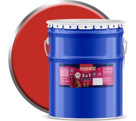 Грунт-эмаль по ржавчине OLECOLOR красный 3020, 20 кг 4300008521 