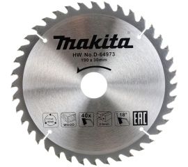 Диск пильный по дереву (190х30 мм; 40 зубьев) Makita D-64973 