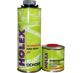Защитное полиуретановое покрытие высокой прочности Holex 2K 4:1 1 л (0.8 л+0.2 л), колеруемое HAS-9344 
