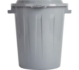Бак для отходов ООО Комус 60 л, пластик, серый с крышкой 945234 