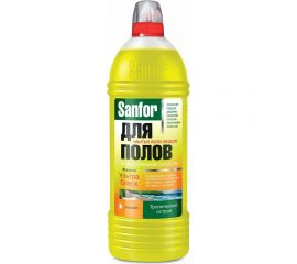 Универсальное средство для мытья полов SANFOR УЛЬТРА БЛЕСК Тропический остров 1000 мл 9842 