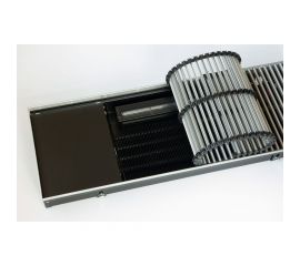 Внутрипольный конвектор с вентилятором, с решеткой KVZ KVZ-Vent-300-80-1600-2V-UA/RRA-300-1600-A 