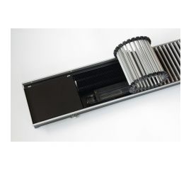 Внутрипольный конвектор KVZ с вентилятором с решеткой KVZ-Vent-180-70-1400-2V-UA/RRA-180-1400-A 