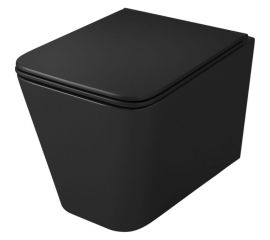 Подвесной безободковый унитаз OWL 1975 Vatter Ruta-H Matt Black с сиденьем DP OWLT190404 