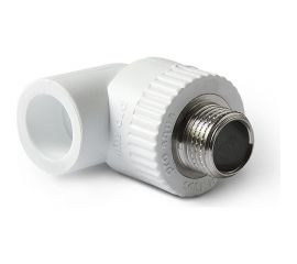 Комбинированный угольник PRO AQUA PP-R НР белый, 25 мм, 3/4"" PA27014Pb 