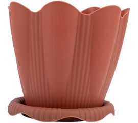 Горшок с поддоном Martika Эдельвейс 0.65л, диам. 12 см, терракотовый С190Т 