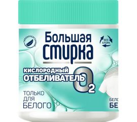 Отбеливатель БОЛЬШАЯ СТИРКА на основе активного кислорода, 400 г, банка 23378 