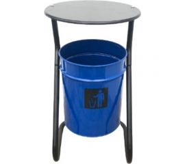 Уличная урна ПРОФМЕТСТИЛЬ металлическая, синяя, с крышкой 390 
