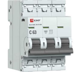Автоматический выключатель EKF 3P 63А (C) 6кА ВА 47-63N PROxima M636363C 