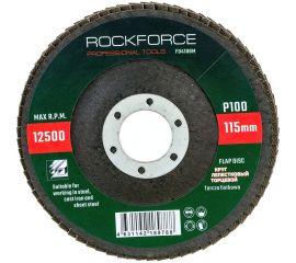 Диск лепестковый торцевой 115х22 мм ROCKFORCE P100 RF-FD4100M 