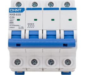 Автоматический выключатель CHINT модульный 4п C 25А 4.5кА NXB-63S (R) 296907 