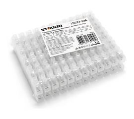 Клеммная винтовая колодка STEKKER линейка 12 штук, полиэтилен, LD227-10A, 10 шт, 39079 