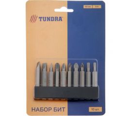 Набор бит (10 шт; PH-PZ-SL-Torx; 50 мм; CrV) ТУНДРА 2270981 