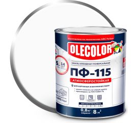 Эмаль OLECOLOR ПФ-115 белый, 2.7 кг 4300000160 