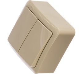 Двойной выключатель Lezard VIOLA, крем, 751-0300-101 