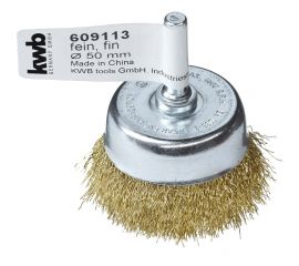Кордщетка чашечная для дрели 50 мм латунь kwb 609113 