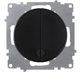 Переключатель OneKeyElectro двойной, цвет чёрный 1E31601303 2172823 