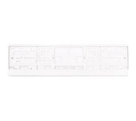 Пластиковая двусоставная рамка под номер AUTOPROFI белый RAM WH 