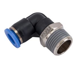 Фитинг цанговый угловой с наружной резьбой 3/8M для трубки диаметром 8 мм SHPI PL 08-R03 