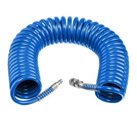 Воздушный спиральный шланг ЗУБР с фитингами рапид, 15 м, 6x8 мм, 15 бар 6473-15 
