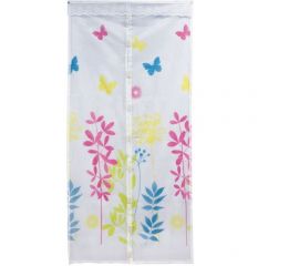 Антимоскитная сетка на магнитах Рыжий кот Капутомоскито дизайн Цветы, цвет белый 311256 